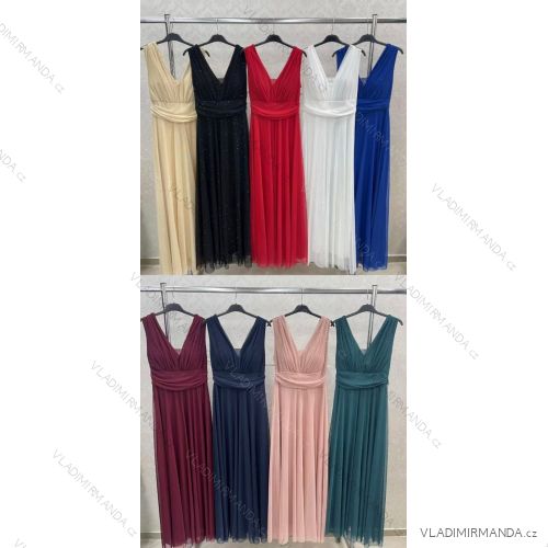 Langes ärmelloses Tüll-Partykleid für Damen (S/M/L ONE SIZE) ITALIAN FASHION IMWKY252568