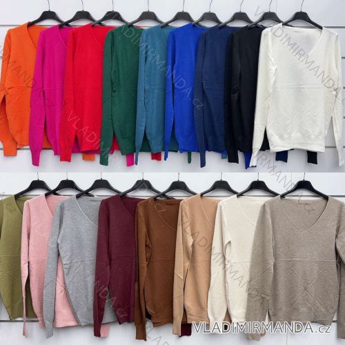 Dünner Langarmpullover für Damen (S/M/L ONE SIZE) ITALIAN FASHION IMWKK252584