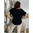 Damen-Strickpullover mit langen Ärmeln (Einheitsgröße S/M) ITALIAN FASHION IMWDT23005 M/L/XL schwarz