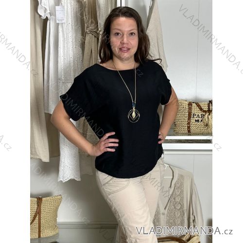 Damen-Strickpullover mit langen Ärmeln (Einheitsgröße S/M) ITALIAN FASHION IMWDT23005 M/L/XL schwarz