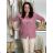 Kurzärmliges Oversize-T-Shirt für Damen (S/M/L EINHEITSGRÖSSE) ITALIAN FASHION IMWF25002 S / M / L weiß
