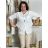 Kurzärmliges Oversize-T-Shirt für Damen (S/M/L EINHEITSGRÖSSE) ITALIAN FASHION IMWF25002 S / M / L weiß