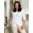 Kurzärmliges Oversize-T-Shirt für Damen (S/M/L EINHEITSGRÖSSE) ITALIAN FASHION IMWF25002 S / M / L weiß