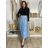 Elegante Hose mit Gürtel für Damen (S/M/L ONE SIZE) ITALIAN FASHION IM425057 S / M / L hellblau