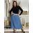 Elegante Hose mit Gürtel für Damen (S/M/L ONE SIZE) ITALIAN FASHION IM425057 S / M / L hellblau