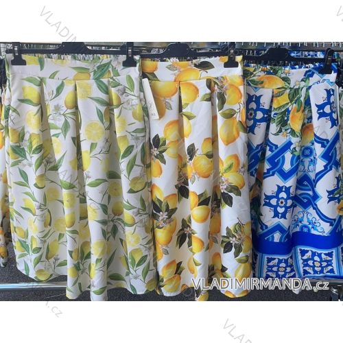 Zitronenrock für Damen mittellang (S/M/L ONE SIZE) ITALIAN FASHION IMM25m4911