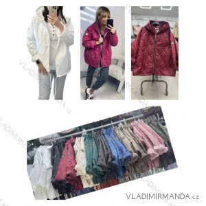 Herbstjacke mit Kapuze, Reißverschluss, langen Ärmeln, Damen (S/M/L ONE SIZE) ITALIAN FASHION IMWDV252603