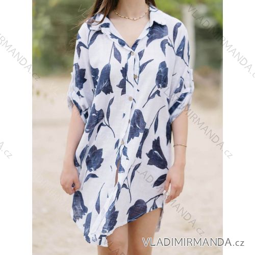 Elegantes Hemd Langarm Damen Kleid (S / M ONE SIZE) ITALIAN FASHION IMWY21734