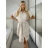 Sommerhemdkleid für Damen mit Gürtel (uni s / m) ITALIAN FASHION IM420807 S / M weiß
