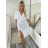 Elegantes Sommerkleid aus Musselin mit kurzen Ärmeln für Damen (S/M/L Einheitsgröße) ITALIAN FASHION IMWGS251707