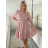 Kurzärmliges Sommer-Freizeitkleid für Damen (S/M/L EINHEITSGRÖSSE) ITALIAN FASHION IMWGB25022