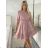Kurzärmliges Sommer-Freizeitkleid für Damen (S/M/L EINHEITSGRÖSSE) ITALIAN FASHION IMWGB25022