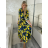 Langes Sommer-Hemdkleid für Damen mit 3/4-Ärmeln (Einheitsgröße S/M) ITALIAN FASHION IMPEM23VA203