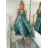 Langärmliges Sommer-Hemdkleid für Damen (S/M/L Einheitsgröße) INDIAN FASHION IMWY23123 S / M / L blau