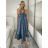 Langärmliges Sommer-Hemdkleid für Damen (S/M/L Einheitsgröße) INDIAN FASHION IMWY23123 S / M / L dunkelblau