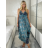 Langärmliges Sommer-Hemdkleid für Damen (S/M/L Einheitsgröße) INDIAN FASHION IMWY23123 S / M / L blau