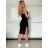Midi-Sommerkleid mit Trägern für Damen (S/M EINHEITSGRÖSSE) ITALIAN FASHION IMWB23135 -   schwarz -   XS/S