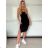 Midi-Sommerkleid mit Trägern für Damen (S/M EINHEITSGRÖSSE) ITALIAN FASHION IMWB23135 -   schwarz -   XS/S