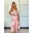 Damen Elegantes Kurzes Langarmkleid (S / M ONE SIZE) ITALIAN FASHION IMWC217235 -   lila -   S / M