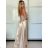 Langes trägerloses Pailletten-Partykleid für Damen (Einheitsgröße S/M) ITALIAN FASHION IMPSH233348