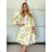 Langes Sommerkleid mit gerippten Kurzarm für Damen (XS/S/M/L EINHEITSGRÖSSE) ITALIAN FASHION IMSM25128 -   weiß -   S / M / L