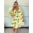 Langes Sommerkleid mit gerippten Kurzarm für Damen (XS/S/M/L EINHEITSGRÖSSE) ITALIAN FASHION IMSM25128