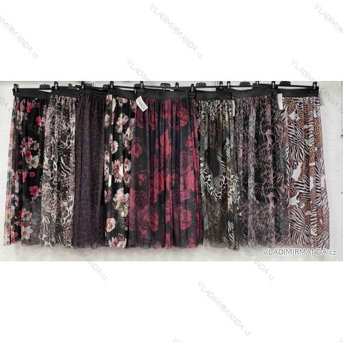 Langes Chiffon-Kurzarmkleid für Damen (S/M ONE SIZE) ITALIAN FASHION IMWGS231048