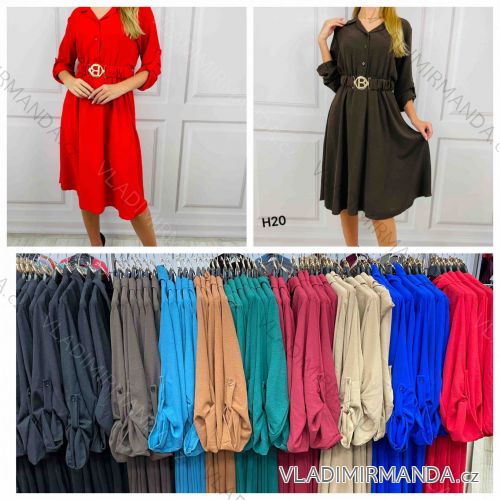 Kurzärmliges Sommer-Freizeitkleid für Damen (S/M/L EINHEITSGRÖSSE) ITALIAN FASHION IMWGB25022