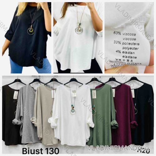 Damen-Strickpullover mit langen Ärmeln (Einheitsgröße S/M) ITALIAN FASHION IMWDT23005