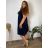 Übergroßes Sommerkleid mit kurzen Ärmeln für Damen (44/46/48 EINE GRÖSSE) ITALIAN FASHION IM425023  dunkelblau