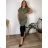 Lange Tunika mit Anhänger, kurze Ärmel, Damen Übergröße (54/56/58 Einheitsgröße) ITALIAN FASHION IM425441