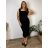 Elegantes Hemd Langarm Damen Kleid (S / M ONE SIZE) ITALIAN FASHION IMWY21734  schwarz