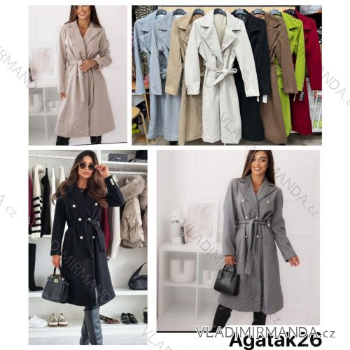 Herbstmantel mit Gürtel, lange Ärmel, Damen (S/M/L ONE SIZE) INDIAN FASHION IMWKA252687