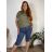 Kraťasy šortky strečové dámské (XL/2XL/3XL ONE SIZE) ITALSKÁ MÓDA IM422549LH