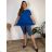 Klassisches Kurzarmkleid Damen (uni s-l) ITALIENISCHES MODA IMC20206 -   schwarz -   2XL/3XL