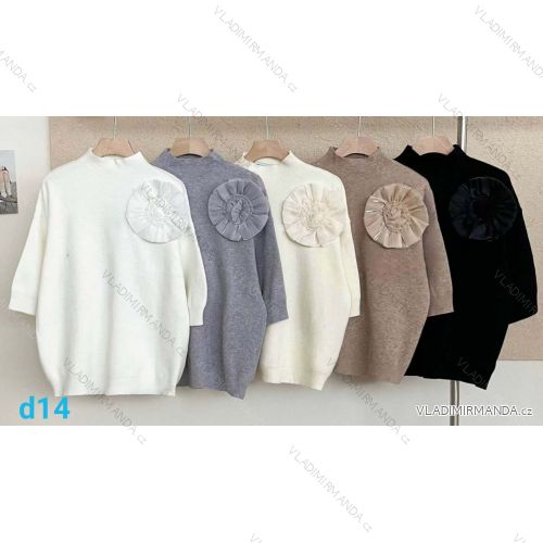 Langärmliger Pelzpullover für Damen (S/M/L ONE SIZE) ITALIAN FASHION IMWCH25116