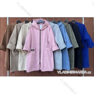 Herbstjacke mit Kapuze, Reißverschluss, langen Ärmeln, Damen (S/M/L ONE SIZE) ITALIAN FASHION IMWGA252790