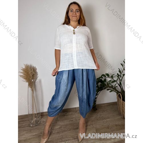 Sommerhemd Damenkleid (uni s / m) ITALIENISCH MODA IM719330  weiß