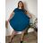 Sommerkleid oval Kurzarm Damen Übergröße (50/52/54 Einheitsgröße) ITALIAN FASHION IM425011