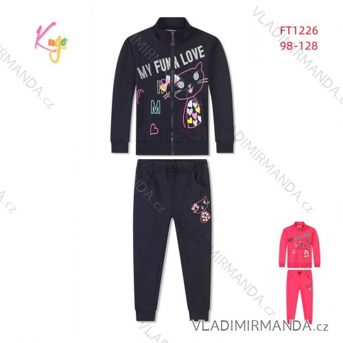 Sweatshirt mit Reißverschluss für Kindermädchen (98-128) KUGO WM0869