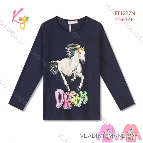 Sweatshirt mit Reißverschluss für Kindermädchen (98-128) KUGO WM0869