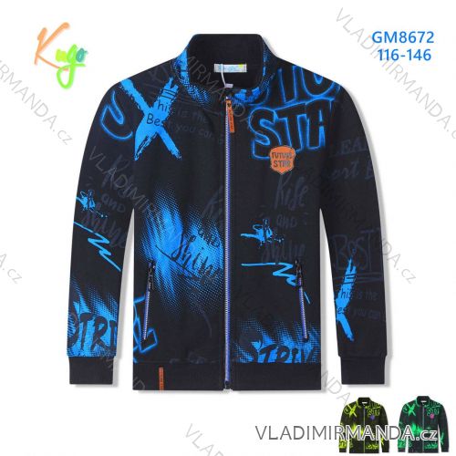 Warmes Sweatshirt mit Reißverschluss, lange Ärmel, Kinder- bis Teenager-Jungen (116-146) KUGO GM8672