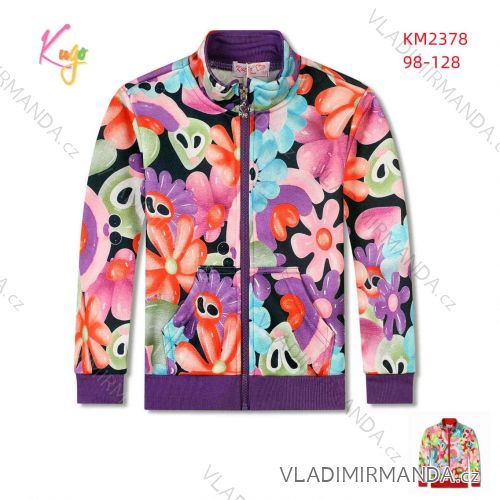 Warmes Langarm-Sweatshirt mit Reißverschluss für Kindermädchen (98-128) KUGO KM2378