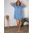 Gestreiftes Hemd 3/4 Langarm Damen (uni xs-m) (uni XL/XXL) ITALSKÁ MODA IM120162 44/46/48 beige