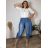 Lange Sommer-Haremshose für Damen (42/44/46 Einheitsgröße) ITALIAN FASHION IM424361 50/52/54 blau