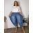 Lange Sommer-Haremshose für Damen (42/44/46 Einheitsgröße) ITALIAN FASHION IM424361 50/52/54 blau