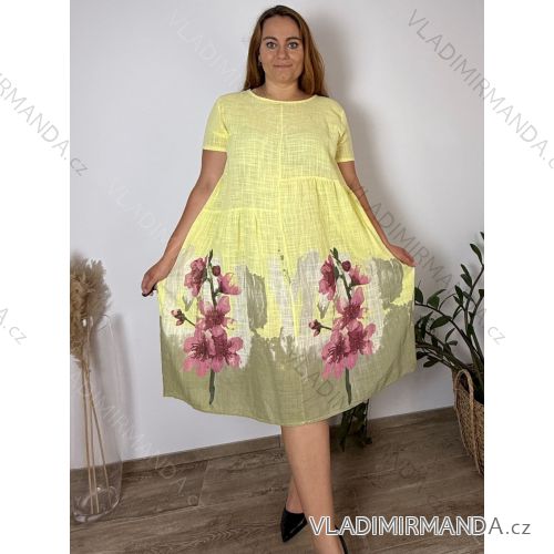 Elegante Hose mit Gürtel für Damen (S/M/L ONE SIZE) ITALIAN FASHION IM425057  žlutá