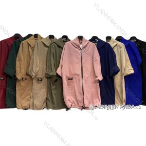 Erweiterte Herbstjacke mit Kapuze, Reißverschluss, langen Ärmeln, Damen Übergröße (50/52/54 Einheitsgröße) ITALIAN FASHION IMC25331