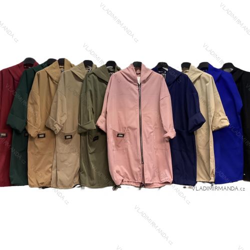 Erweiterte Herbstjacke mit Kapuze, Reißverschluss, langen Ärmeln, Damen Übergröße (50/52/54 Einheitsgröße) ITALIAN FASHION IMC25331