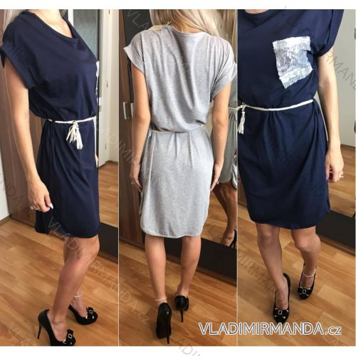 Sommer-Frauenkleid (uni SL) ITALIENISCHE Mode IM9175722
